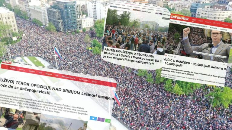 Pogledajte kako su Vučićevi medij izvjestili o prosvijedima u Beogradu