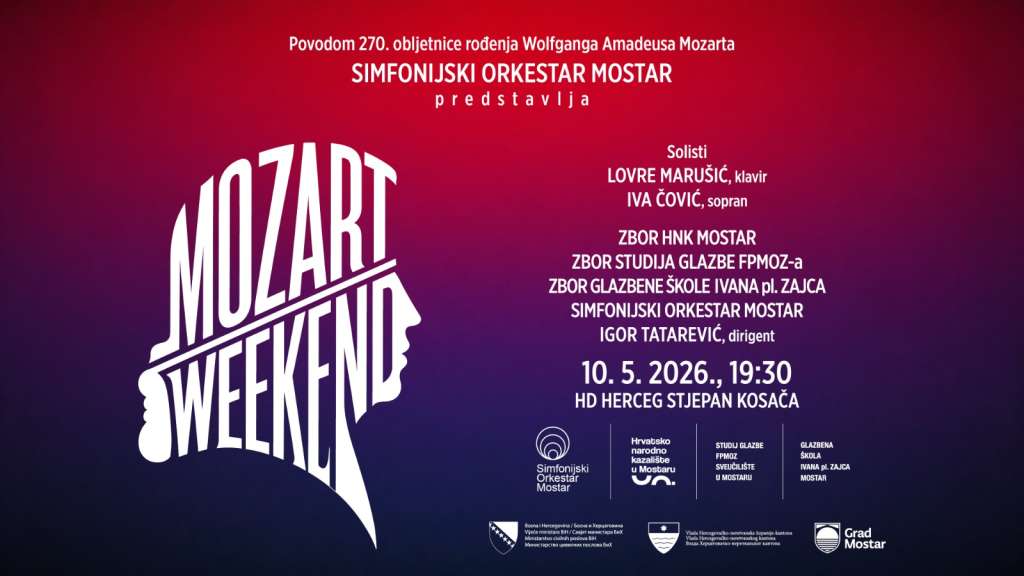 Simfonijski orkestar Mostar obilježava 270. obljetnicu Mozartovog rođenja